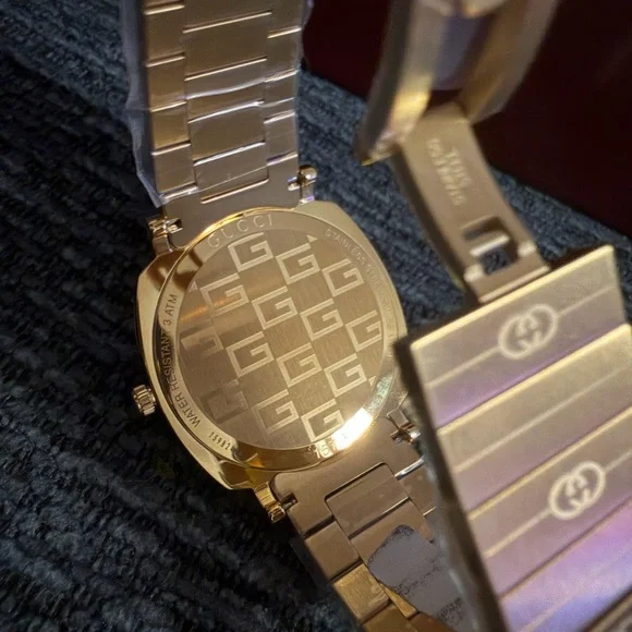 Gucci Women’s Montecarlo Grip Stainless Steel Bracelet 38mm - Picture 5 of 10